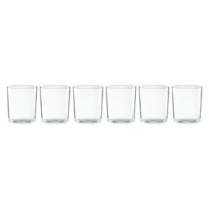 Entertain 365 16 Oz Stackable Clear Tall Glasses (Set of 6) Drinkware Beverage