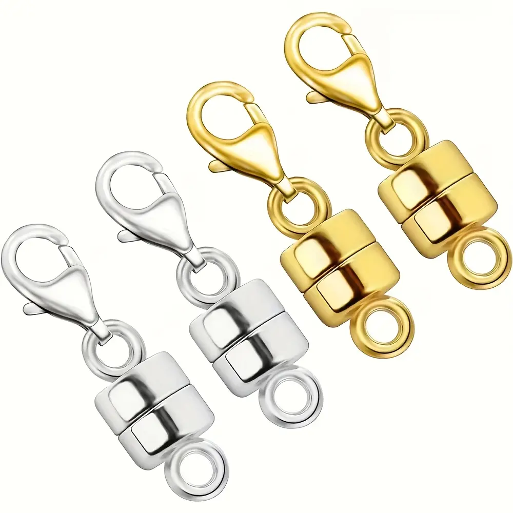18/ 8pcs Of Magnetic Necklace Clasp And Lobster Clasp Magnetic Jewelry Clasp Converter Bracelet Necklace Chain Christmas & Halloween Gift, Necklace Fastener, Bracelet Conversion, Stylish Clasp, Durable Clasp, Chain Link, Accessory Collectors, Jewelry