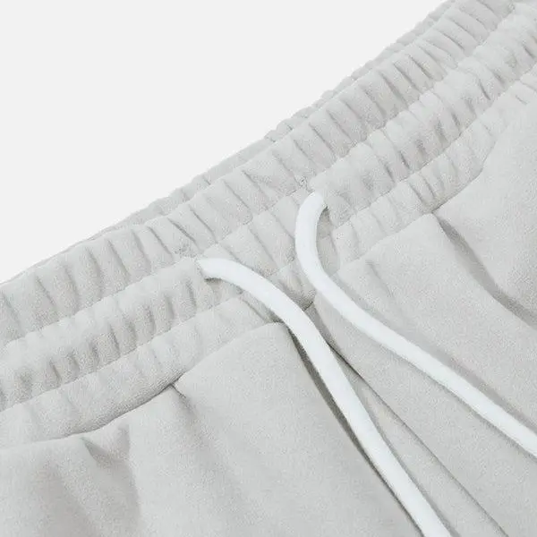 Aelfric Eden Women's Mid-Rise Barrel-Fit Baggy Sweatpants - Pearl Detail, Soft Midweight Fabric, Comfortable Vintage Street Bottom - Basic Lady's Leg Piece for Summer Outfits, Vacation Outfits