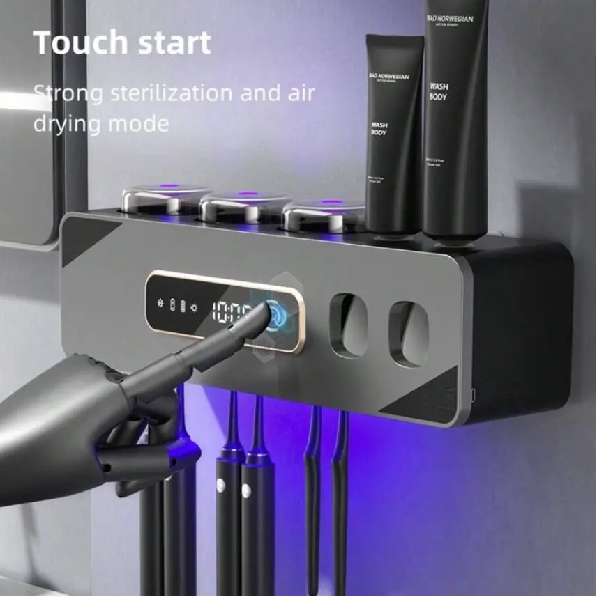 smart disinfection toothbrush holder