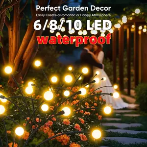 2-Pack Waterproof solar firefly light, garden solar decorative light, outdoor courtyard light