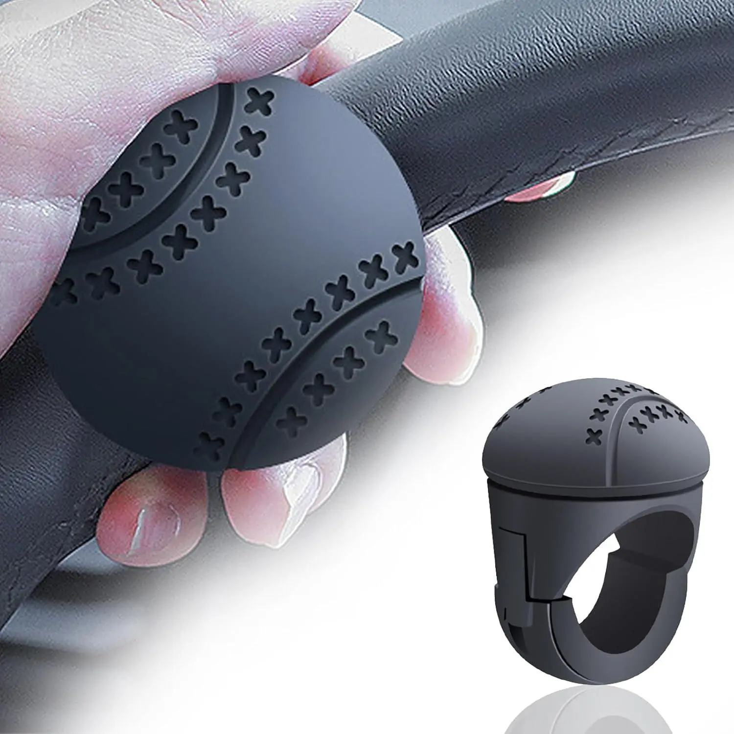 Car Steering Wheel Booster Steering Wheel Spinner Knob 360 Degree Rotation Steering Wheel Knob Ball Labor-saving One Hand Steering Booster Car Accessories Handle