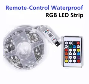 Remote Control Waterproof RGB LED Strip Lights | Color Changing with Remote & Smart App | 5m Length | Waterproof & Safe Design | Perfect for Party Decor, Garden Decor, Gifts for Elderly, Birthday Gifts, Neighbor Gifts