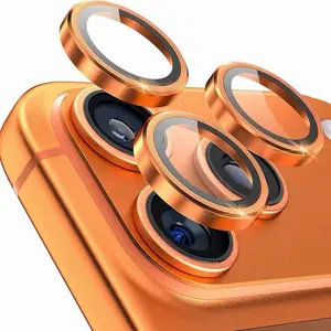8K HD Camera Lens Protector For iPhone 17 Series Metal Ring Color Match Camera Protector Gorilla Tempered Glass Cover For iPhone 17 Pro Max 16 Pro Max