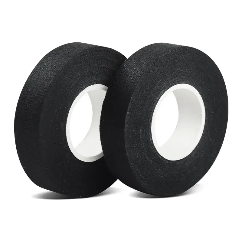 3/4 inch Automotive Wiring Harness Fabric Insulating Tape - Narrow Seal, Non-Conductive, High Temperature (-40°F to 221°F) Acrylic Adhesive, Abrasion-Resistant, Noise-Damping Cable Protection (2 Rolls Pack)
