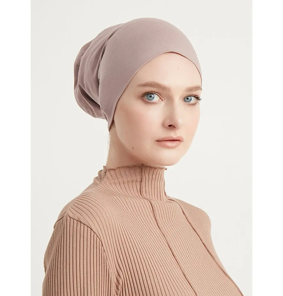 Premium Cotton Tube Underscarf - Taupe