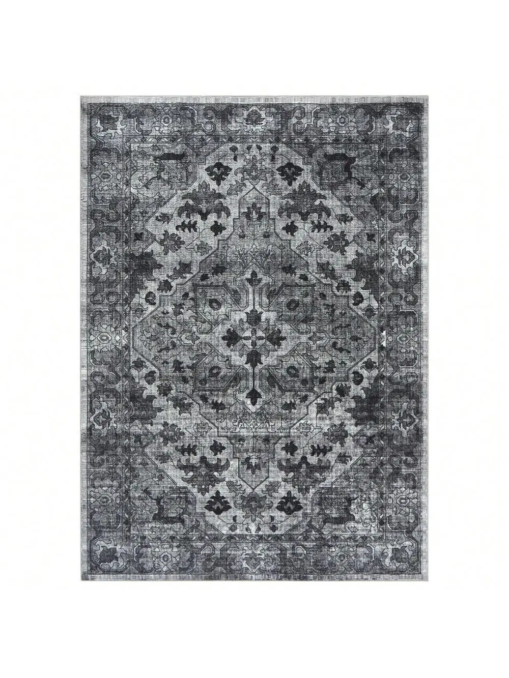 black8*10 FT-Washable Runner Rug Non Slip Ultra Soft Low Pile Lightweight Runners For Hallways Vintage Runner For Bathroom Kitchen