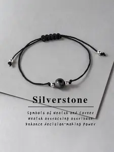 Silver Color Crystal Woven Adjustable Bracelet for Men & Women, Clear Mind, Attract Wealth, Enhance Decision Making, Unisex Jewelry