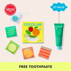 COCOLAB Happiness 4-Piece Set — 4pc Woven Dental Floss with Coconut Oil, Dentist-Designed Eco-Friendly Oral Care to Remove Plaque – 4 Waxed Floss Spools (33 yd, 2 month supply each)