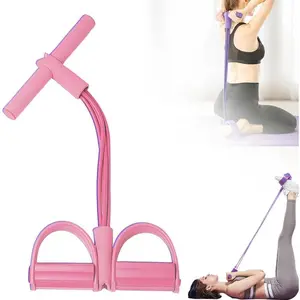 21 Fitness Resistance Bands-8 Tube Pedal Ankle Puller | 2026 Upgrade 8-Level Elastic Exercise Bands with Yoga Pedal | Natural Latex Workout Equipment for Sit Up/ABS/Leg Training (Women & Men)