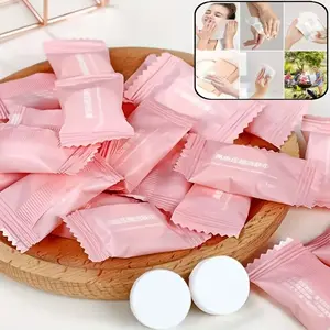 200/100/50/25/10pcs Compressed Facial Tissues, Disposable Compression Towels, Portable Cleaning Wipes, Soft Travel Tissues, Outdoor Camping Wet Wipes, Pack