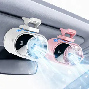 2026 Car Clip-On Fan with LED Display,360° Rotating Detachable Clip,199 Adjustable Speeds,USB Rechargeable,Personal Automotive Cooling Fan for Baby Office Car Outdoor,Travel Essentials,Gifts for Women and Men#SummerWins #DealsForYouDays#Father's Day Gift