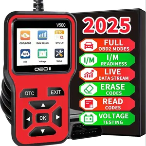 OBD2 Scanner Diagnostic Tool, Car Voltage Tester, Engine Fault Code Scanner, Charging Tester Diagnostic Tool, Automotive Diagnostic Tool, Vehicle Diagnostic Tool for OBDII-V500