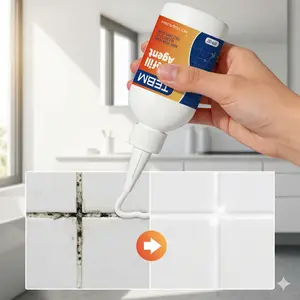 Fast-Drying Waterproof Grout, Color-Changing Sealant for Rvs, Tiles, Bathrooms, Countertops, Boats, Easy Application, Indoor/outdoor, Quick Dry Adhesive (150g+tools)