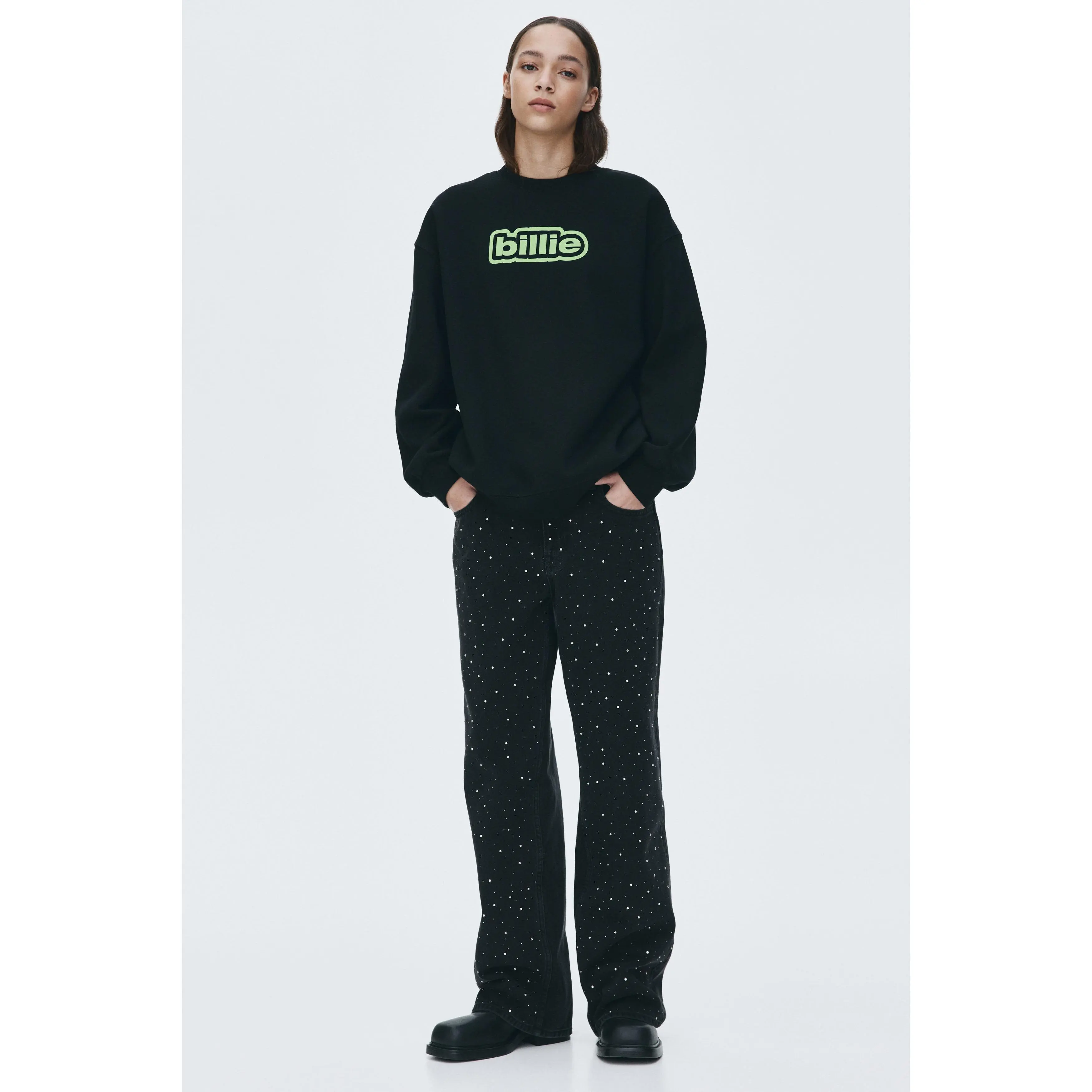 H&M Oversized print-motif sweatshirt
