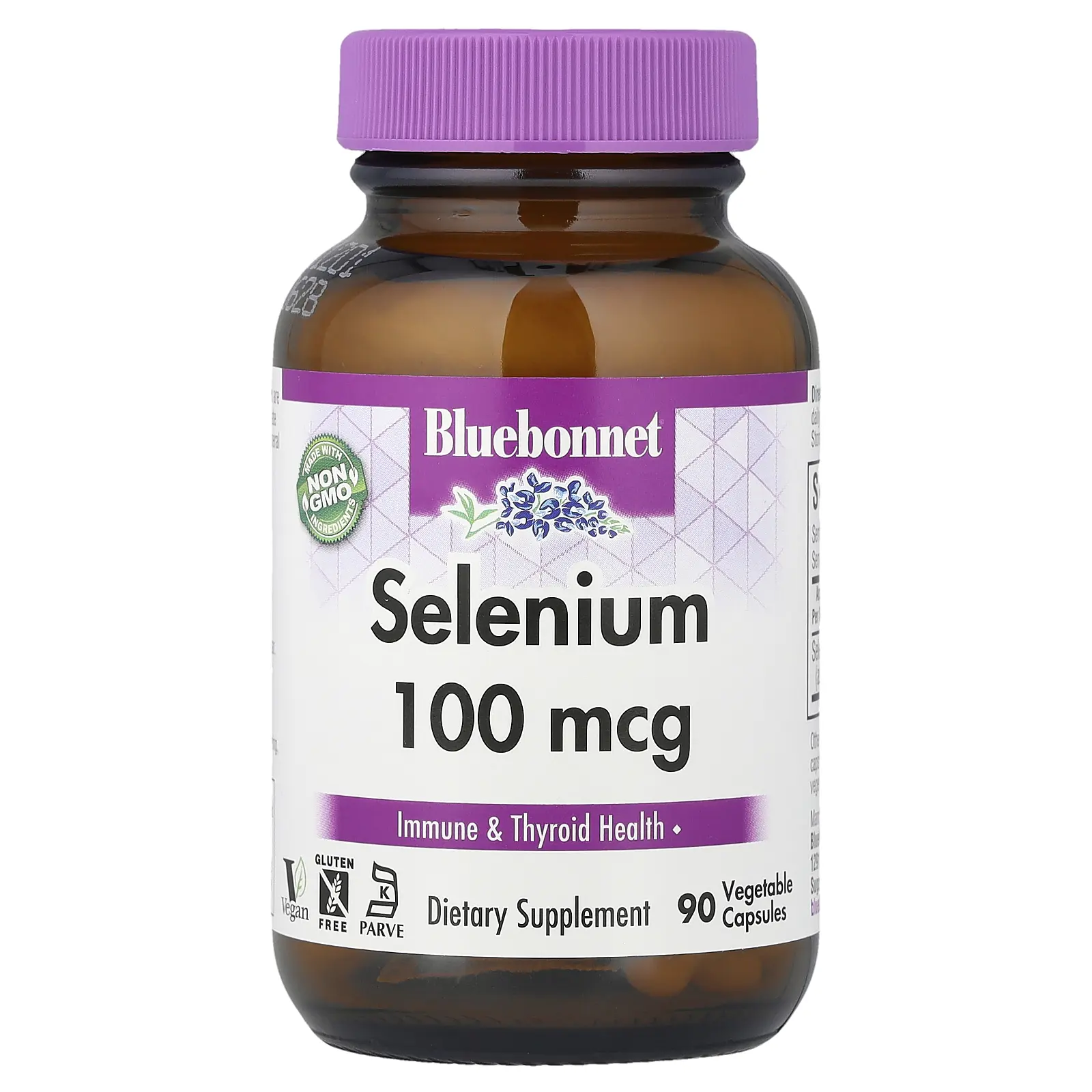 Bluebonnet Nutrition Selenium, 100 mcg, 90 Vegetable Capsules