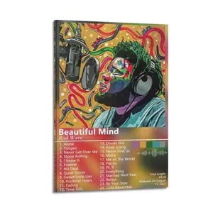 Beautiful Mind-Rod Wave Poster for Bedroom Aesthetic Canvas Wall Art Living Room Posters Painting Picture Print Modern Family Decor Artist Bathroom Poster