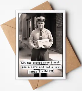 Katie Doodle  - Funny Birthday Card for Friend (Handmade in USA), Birthday Card for Dad, Brother, Sister-in-Law, Mom, Women, Men, Him, Her, Son, Daughter-in-Law, Niece, Nephew (Vintage)