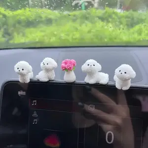 Cute Dog Design Car Ornament, Mini Dog Car Dashboard Decoration, Car Interior Decoration Accessories for Women & Girls, Car Accessories, Girly Car Accessories