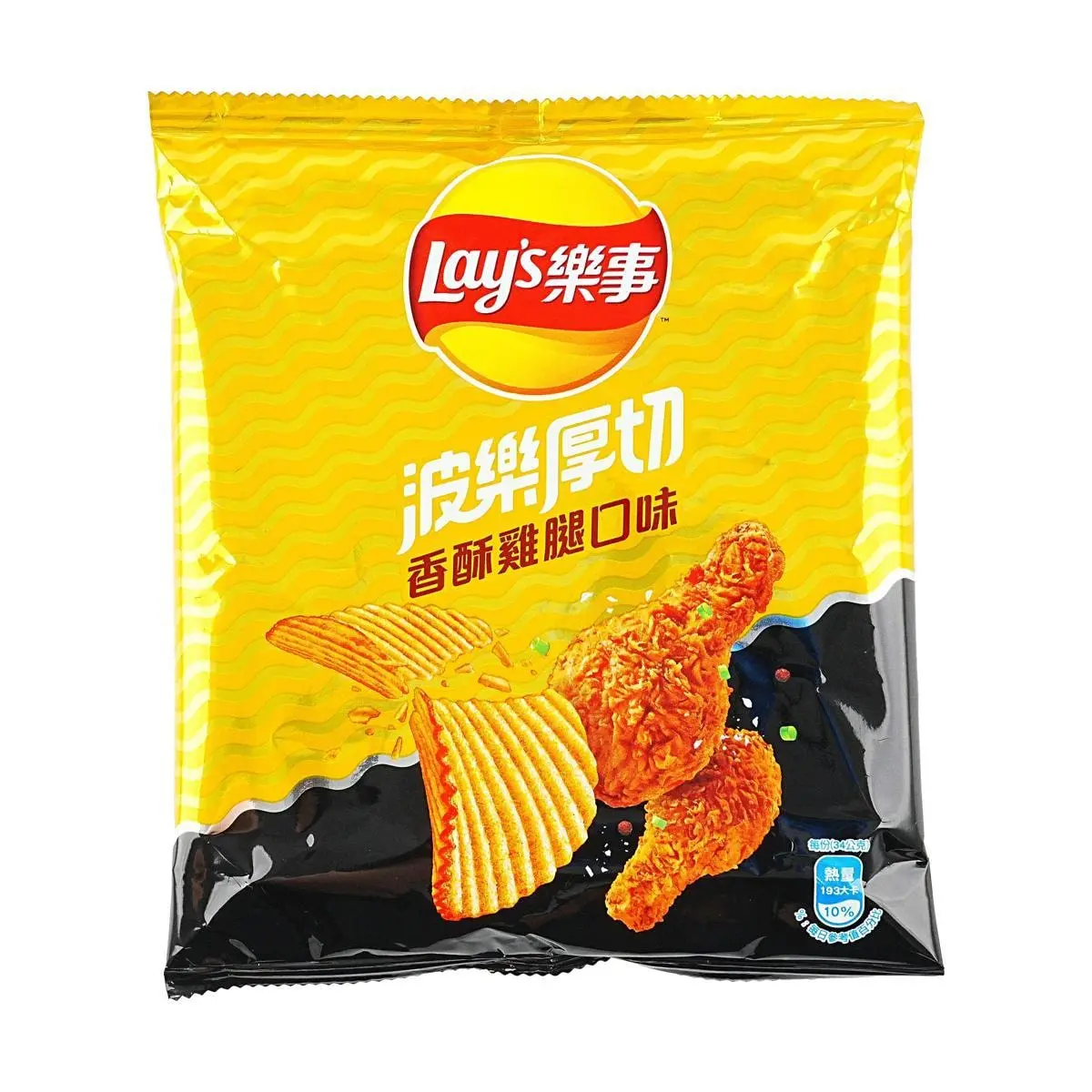 Lay's Taiwan Potato Chips - Crispy Chicken Leg Flavor, 34g - Authentic Taiwanese Snack