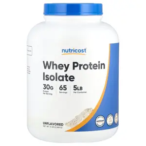 Nutricost Whey Protein Isolate, Unflavored, 5 lb (2,268 g)
