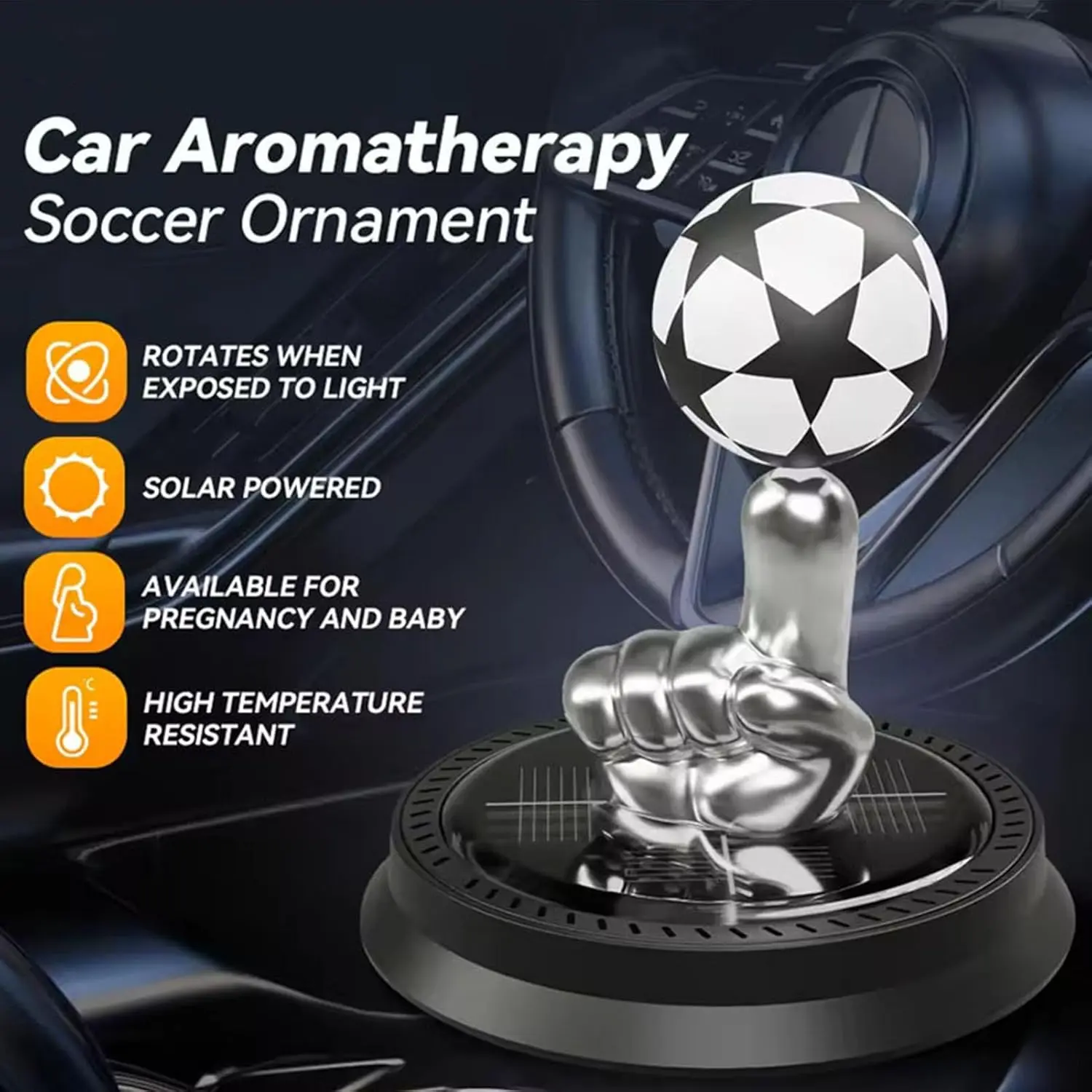 Black Friday Tow Picks Rotating Football Car Air Freshener Solar Floating Planet Stocking Stuffers Car Perfume Aromatherapy Diffuser Car Interior Decoration Accessories Diffuser for Car Office Home Nice Gift summerwins