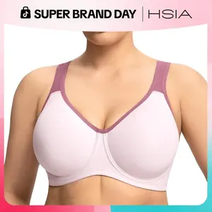 HSIA ComfyArc Hybrid Sports Bra - Activewear, Workout Bra for Plussize Women, Soft Support, Non-Padded, Unlined, Full Coverage, Wide Strap, Outside Underwire, Everyday Womenswear Fitness Clothes #summerwins