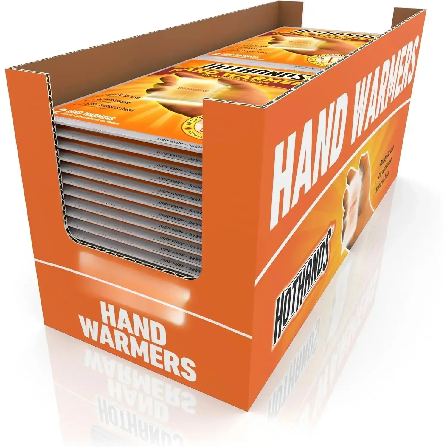 Disposable Air Activated Hand Warmers - Natural, Safe, Odorless, Ultra-Thin, Adhesive Backing, Long-Lasting Up to 10 Hours Heat, TSA Approved - 40 Pairs for Skiing, Outdoor Activities, Working Outdoors