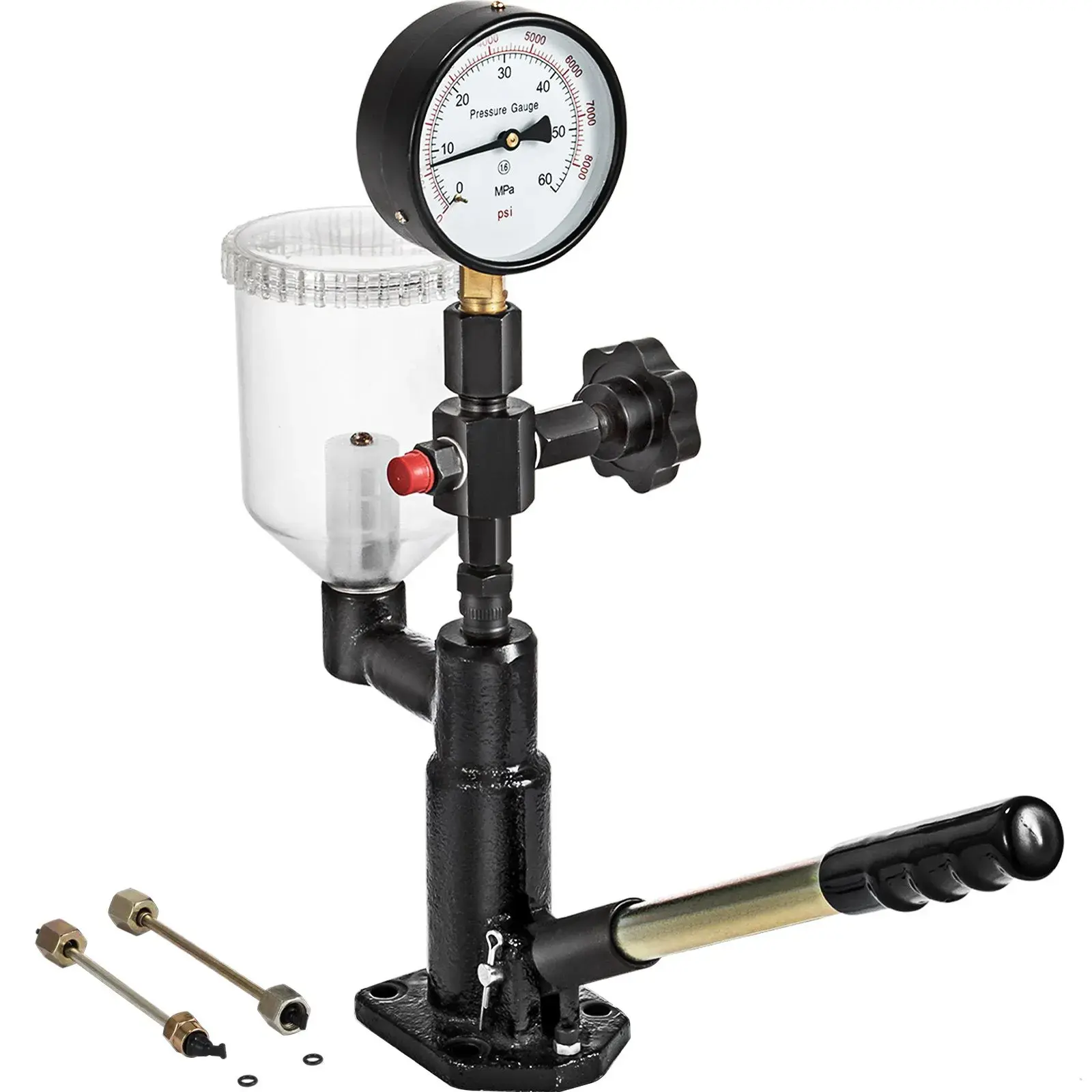 【Summerfinds】SKYSHALO Diesel Injector Tester with Dual Scale Gauge,400Bar/6000PSIfor Accurate Pressure Adjustment & Nozzle Examination