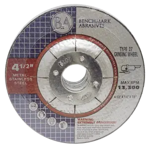 4-1/2" x 1/4" x 7/8" T27 Depressed Center Grinding Wheel - 25 pack