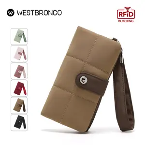 [New in Sale]WESTBRONCO TikTokShopSpringGlowUp Puffy Long Wristlet Wallets Fashion Card Holder for Daily Use, Stylish Women Wallet RFID Blocking for Teen Girls, Spring Trendy Coin Purse with ID Window&Zipper Pocket&Card Slots Casual Style SpringStatements