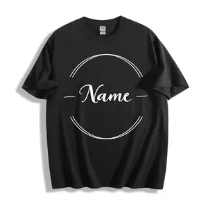 Minimalist Design Unisex T-Shirt With Name Circle Print For Casual Wear In Spring And Summer Perfect Gift For Friends And Family