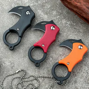 3pcs mini claw knife, outdoor portable knife, package opening machete, folding knife keychain knife, portable self-defense knife