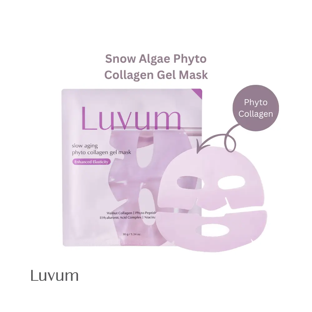 [Luvum Official]  Slow Aging Phyto Collagen Gel Mask, Collagen, Overnight Hydrogel Mask, 4+1 Pack