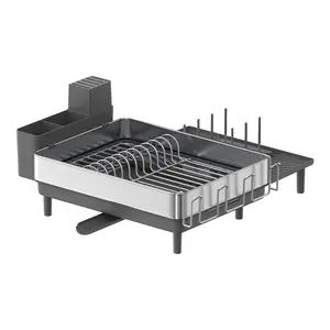 SONGMICS Dish Drying Rack, Expandable Dish Dryer for Kitchen Counter