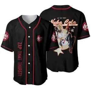 Falloutt Nukka Colla Baseball Jersey, Retro Game Inspired Button Up Shirt, Vault Style Streetwear Aesthetic Unisex Top | 090126.R0359.ID02