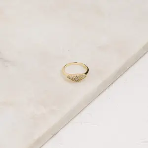 Pave Signet Ring by Caitlyn Minimalist