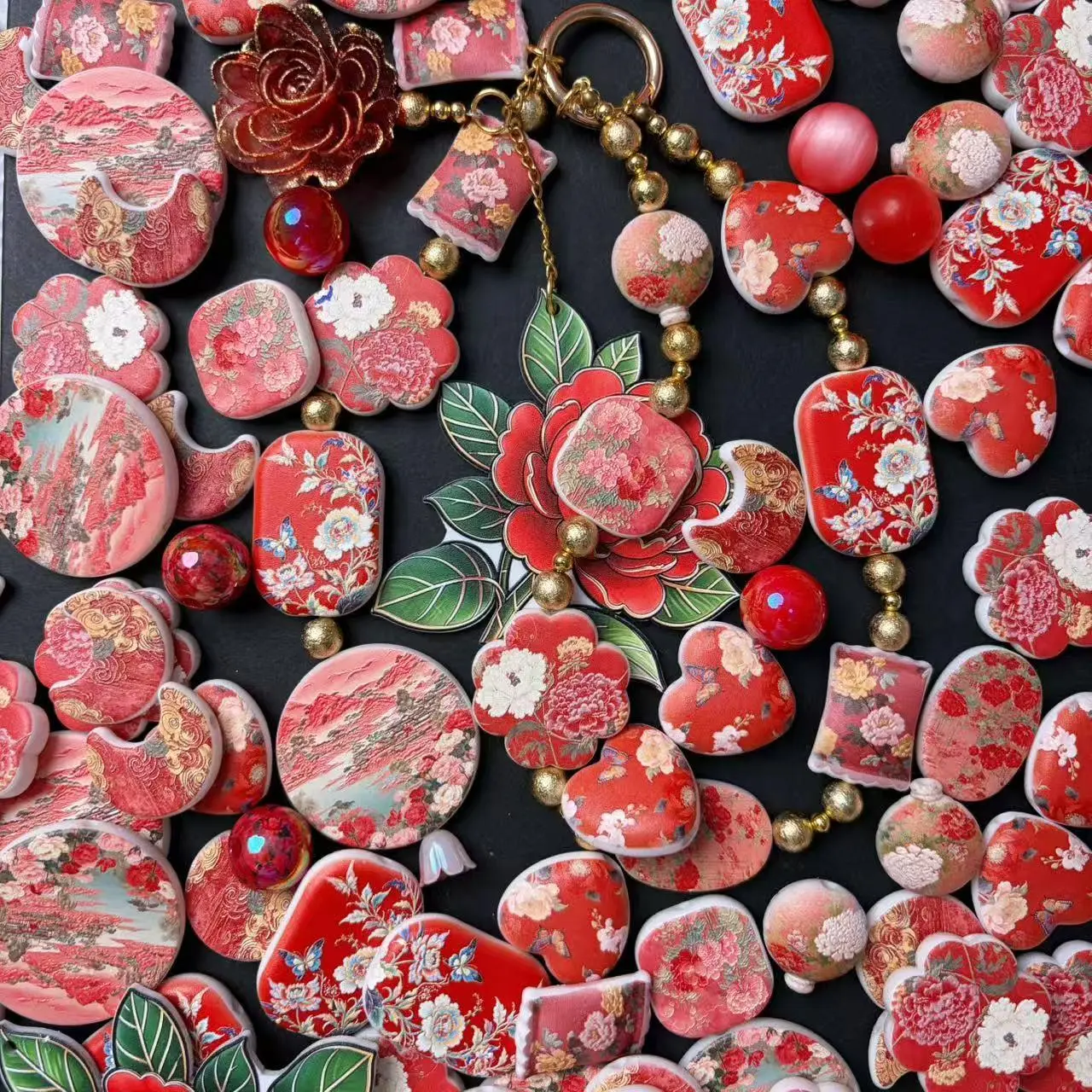 DIY Bead Jewelry Making Supplies Assortment - Cute Styles Flower, Bow, Butterfly, Candy, Gummy Bear Charms for Bracelets, Necklaces, Keychains, Beads Making