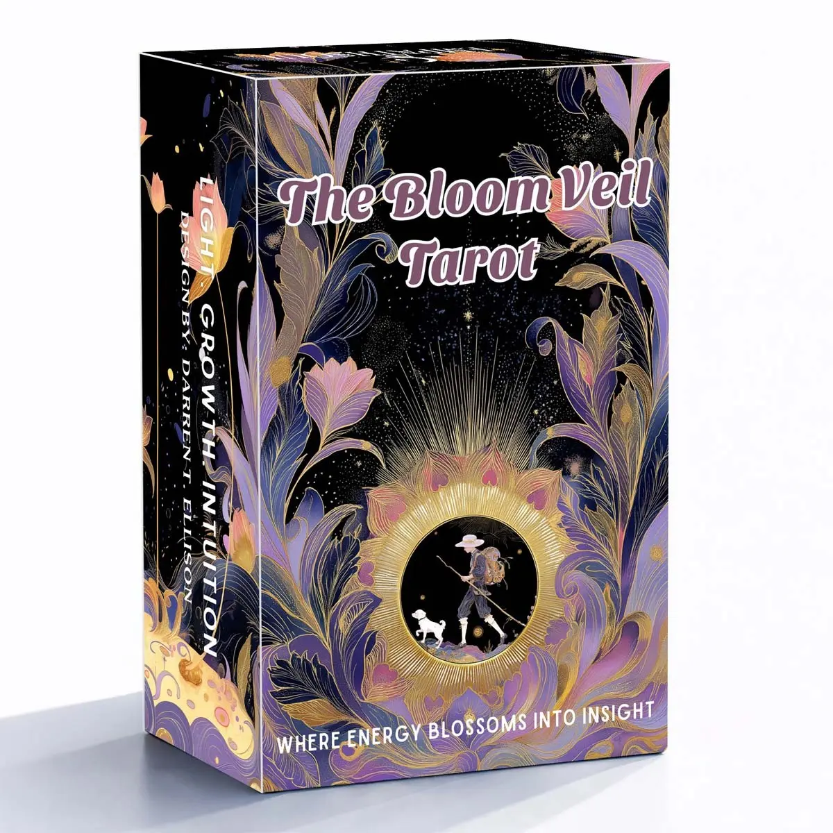 78-Card Tarot Deck, Tarot Card Set, 13x8 Cm Bloom Veil, Intuitive & Dynamic Themes, Includes Instruction Manual, Ideal for Beginners, Card Game Essentials, Tarot Card Decks
