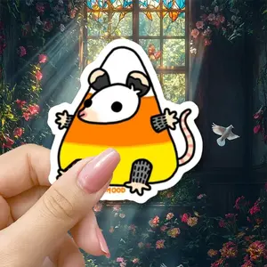 Candy Corn Vinyl Sticker Durable for Car Motorcycle Laptop & Water Bottle, Weather Resistant Multipurpose Peel and Stick Decor