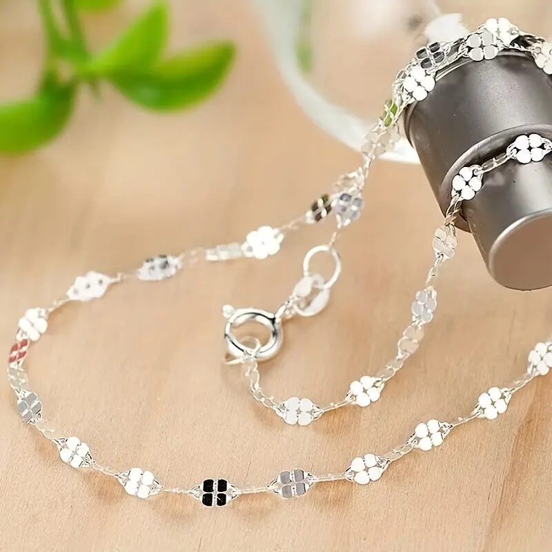 Women's 925 Sterling Silver Hypoallergenic Minimalist Collarbone Chain Necklace, Banquet Wear, Ideal Gift for Women