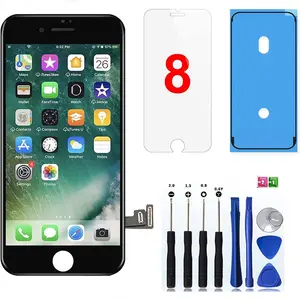 for iPhone 8 8Plus  Generation Screen Replacement , LCD Display Touch Frame Digitizer Full Assembly Repair Tool Kits Screen Protector