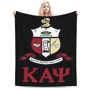 Ultra-Soft   Flannel Throw Blanket, Kappa Alpha Psi Fashion Blanket, Modern Breathable Warmth 60"x50" Multi-Size for Living Room/Bedroom,summer vibes