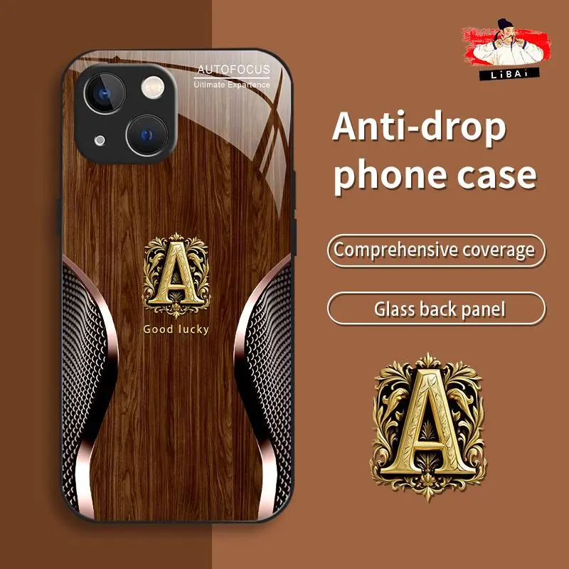 Suitable for [iPhone 15] New retro letter mobile phone case simple explosion-proof mobile phone case affordable anti-fall anti-fingerprint 995