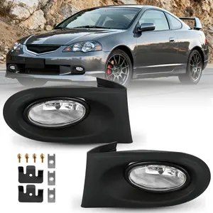 Nilight Fog Lights Assembly Compatible with 2002 2003 2004 Acura RSX Left Driver and Right Passenger Side Clear Lens H11 12V 55W Bulbs