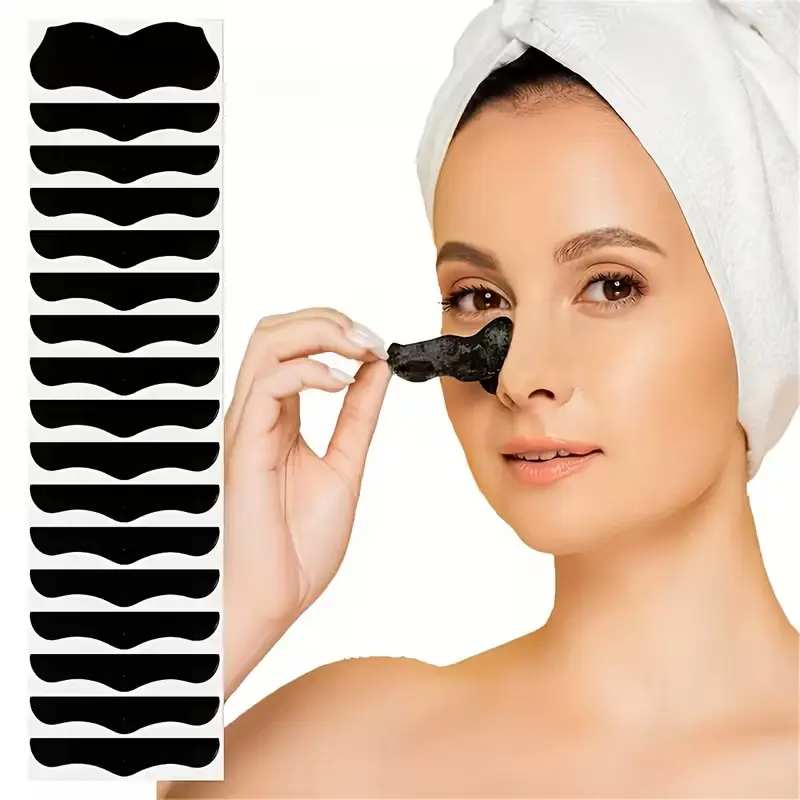 50pcs Deep Cleansing Blackhead Nose Pore Strips, Winter Facial Skincare Mask Patches, Gentle Exfoliation, Easy to Apply, Smooth Base for Makeup
