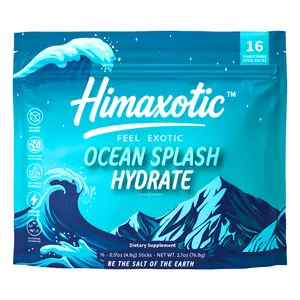 Himaxotic Ocean Splash Drink - All Natural Ingredients - No Sugar - 16 Single Serve Sticks - Real Food Nutrients - Caffeine Supplement
