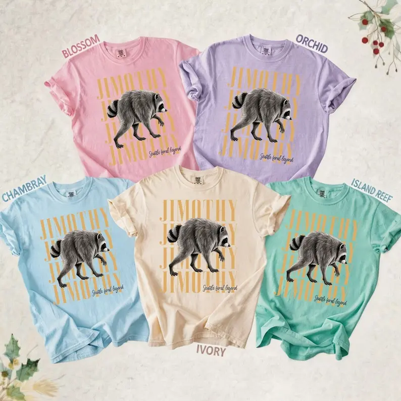 Comfort Colors Jimothy T-Shirt, Viral Raccoon Seattle Shirt Comfot Colors