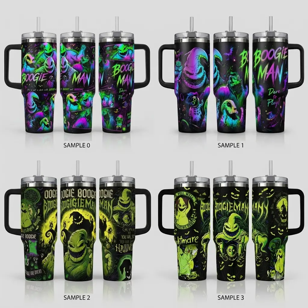 Retro Gambling Boman Halloween Tumbler with Handle, Drinkware Gift, Gift for fan