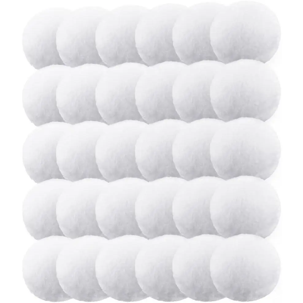 30 Pack 2.6“ Snow Fighting Balls Christmas Fake Snow Balls Indoor Plush Snowballs for Fun Play Time Snow Christmas Decor